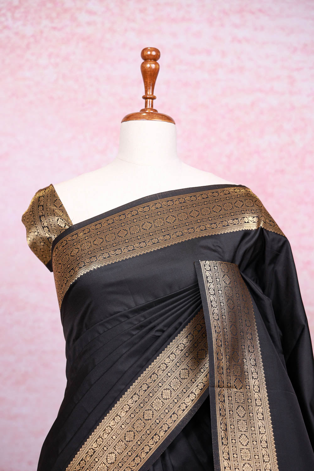 Black Semi Silk Saree