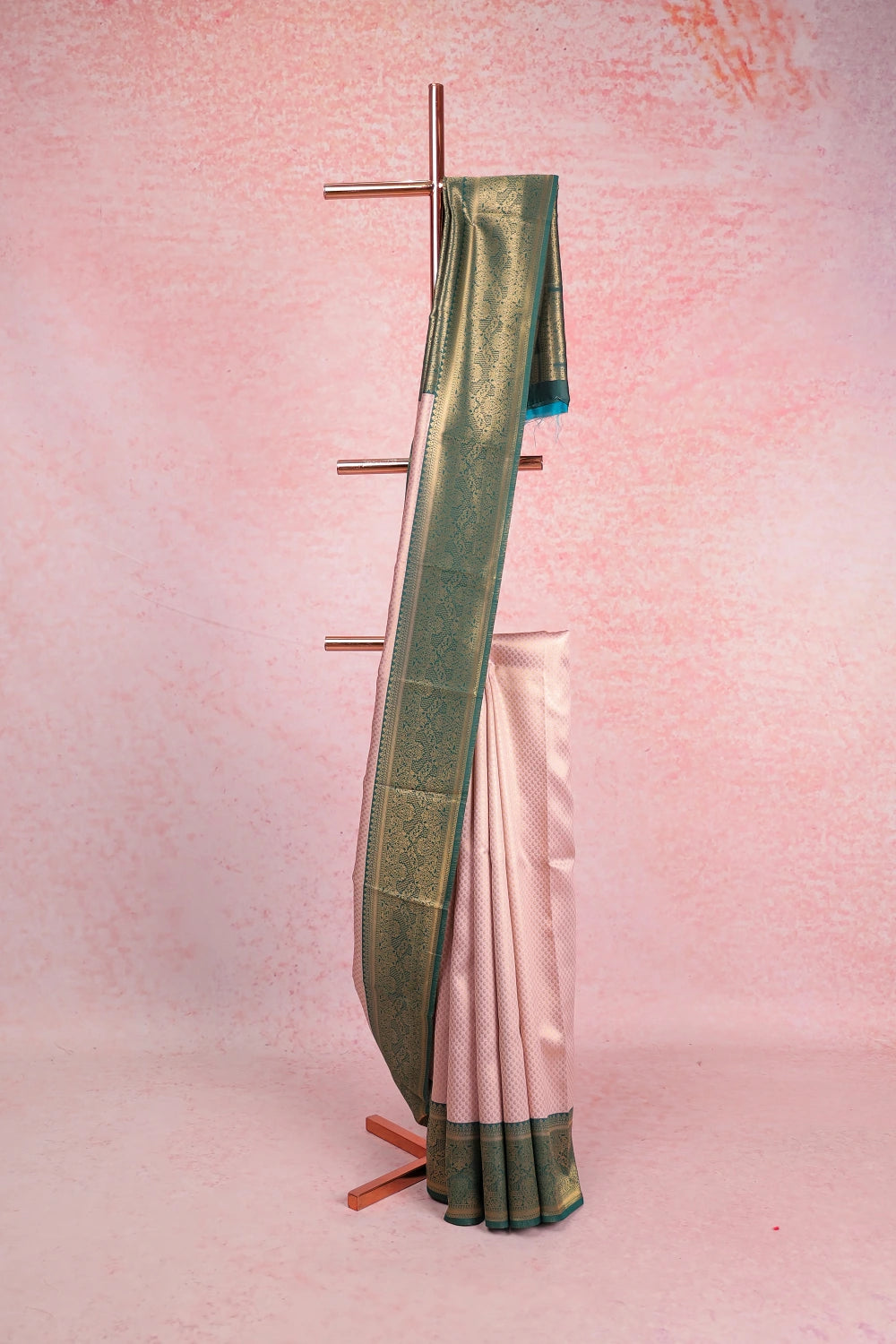 Peach Semi Silk Saree