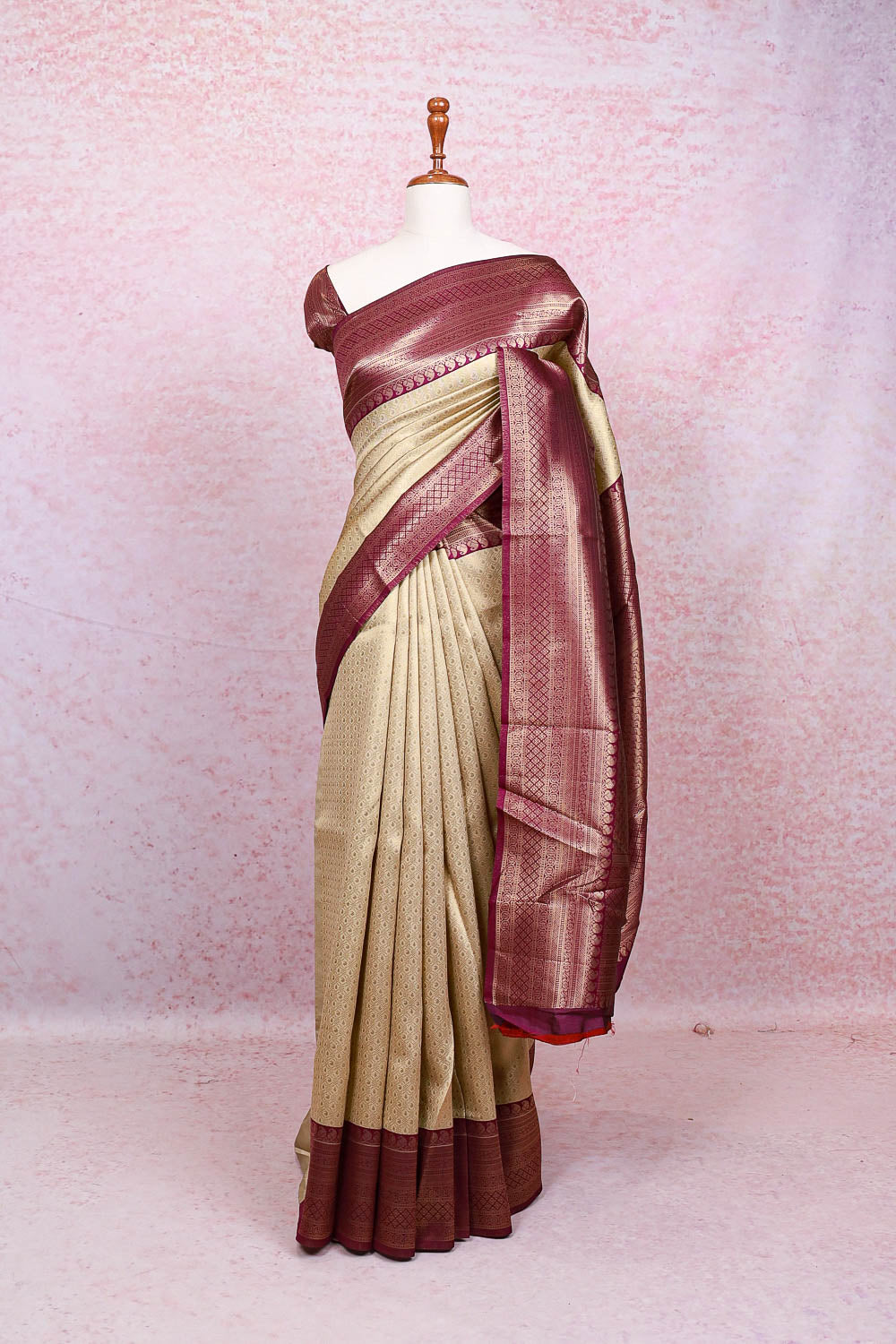 Gold Semi Silk Saree - Seematti