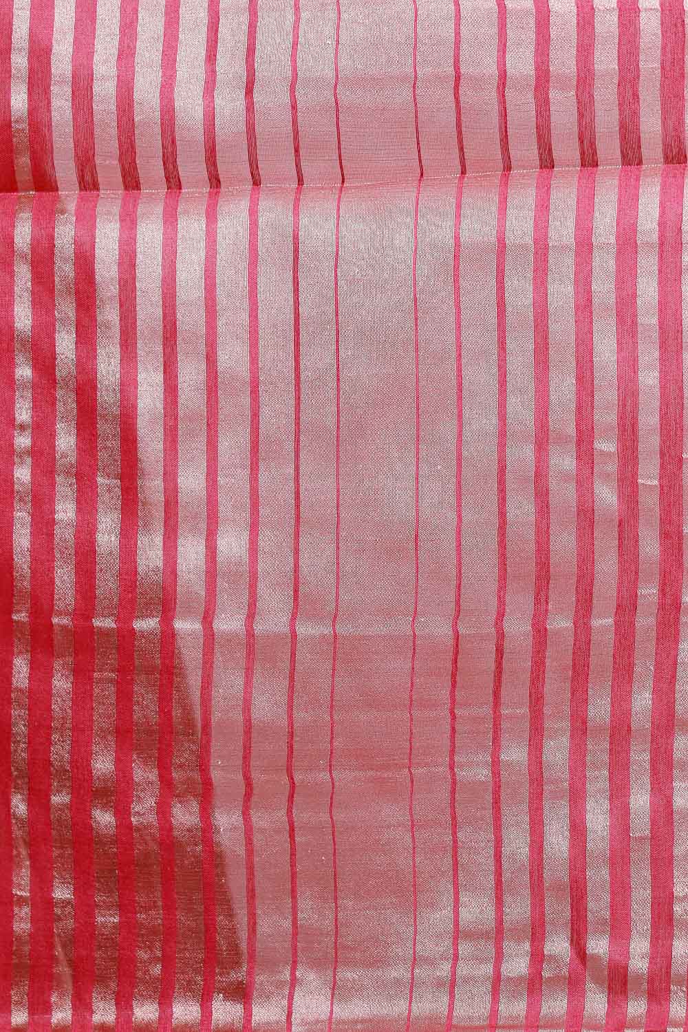 Onion Red Semi Tussar Saree