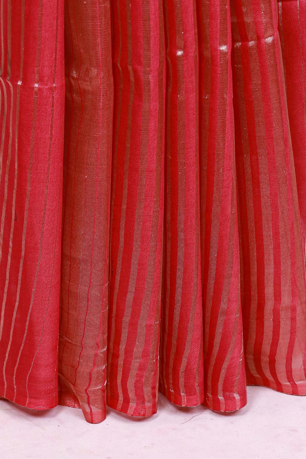 Onion Red Semi Tussar Saree