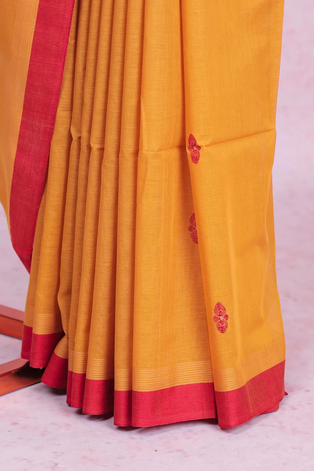 Yellow Soft Cotton Saree