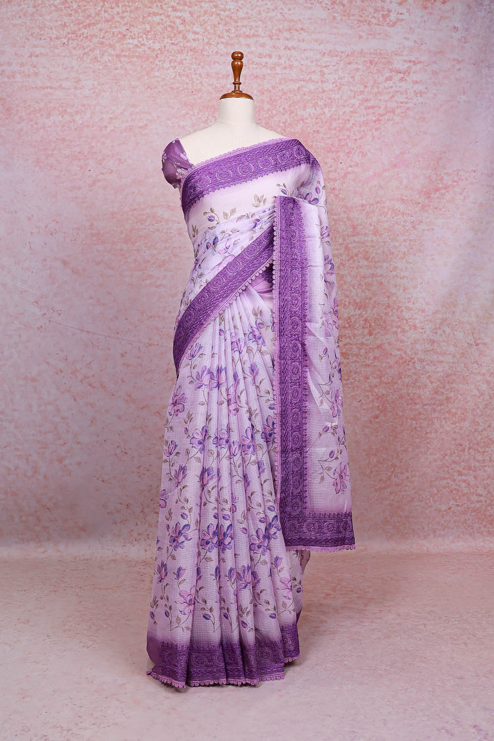 Lavender Kota Saree - Seematti
