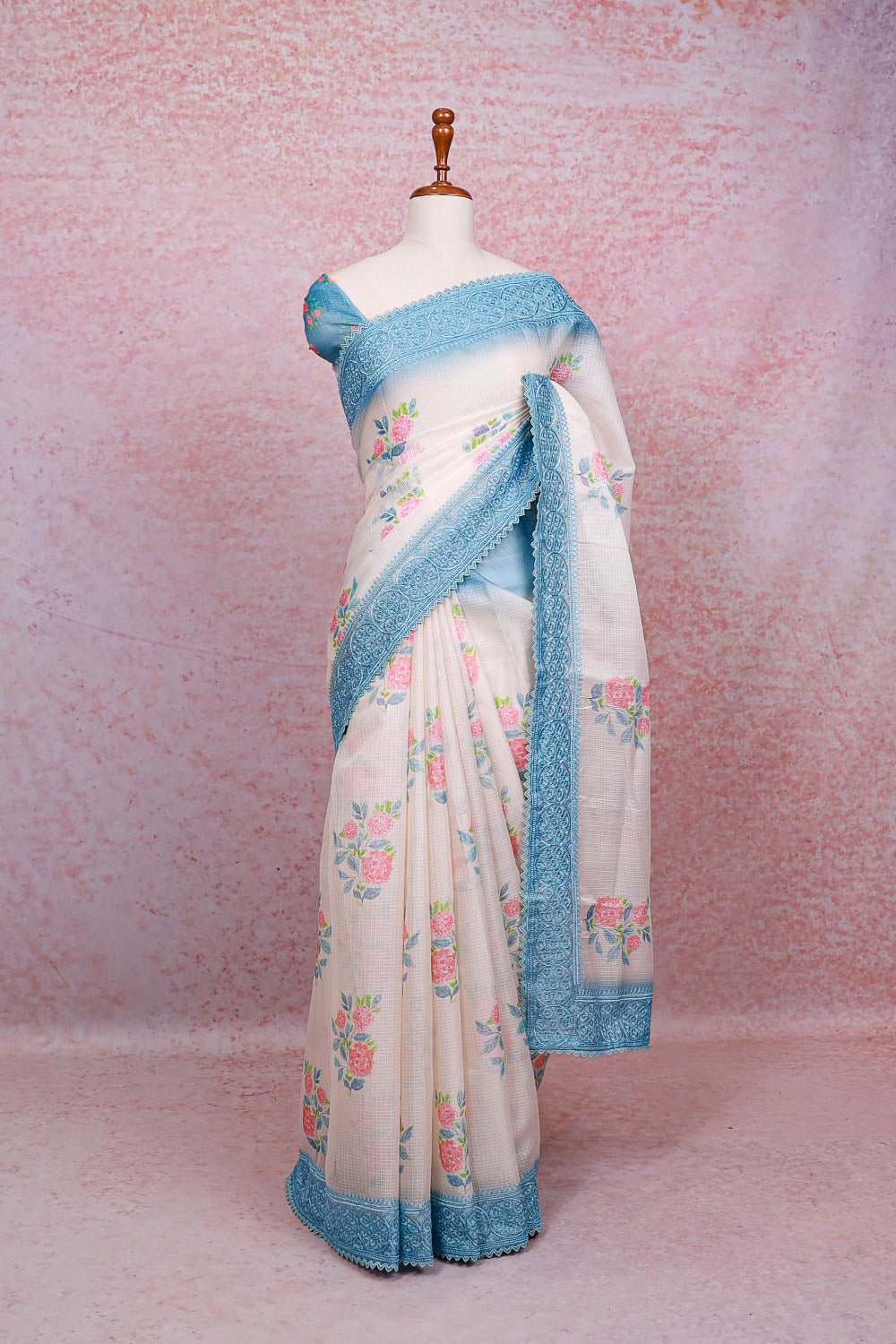 Off White Kota Saree - Seematti