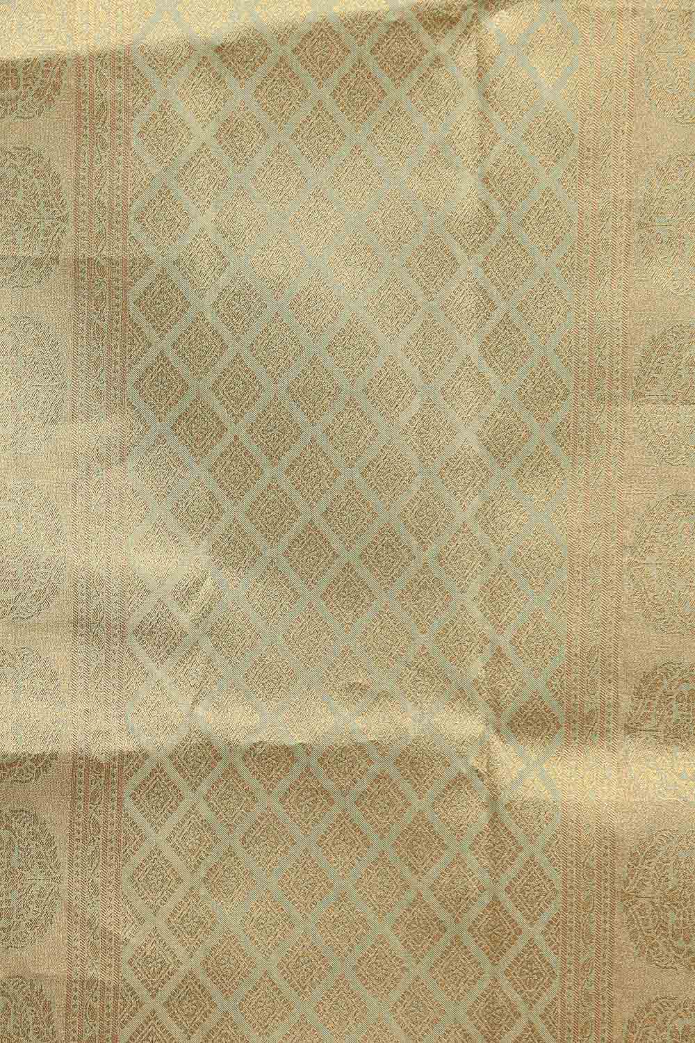 Golden Yellow Semi Tissue Saree - Seematti
