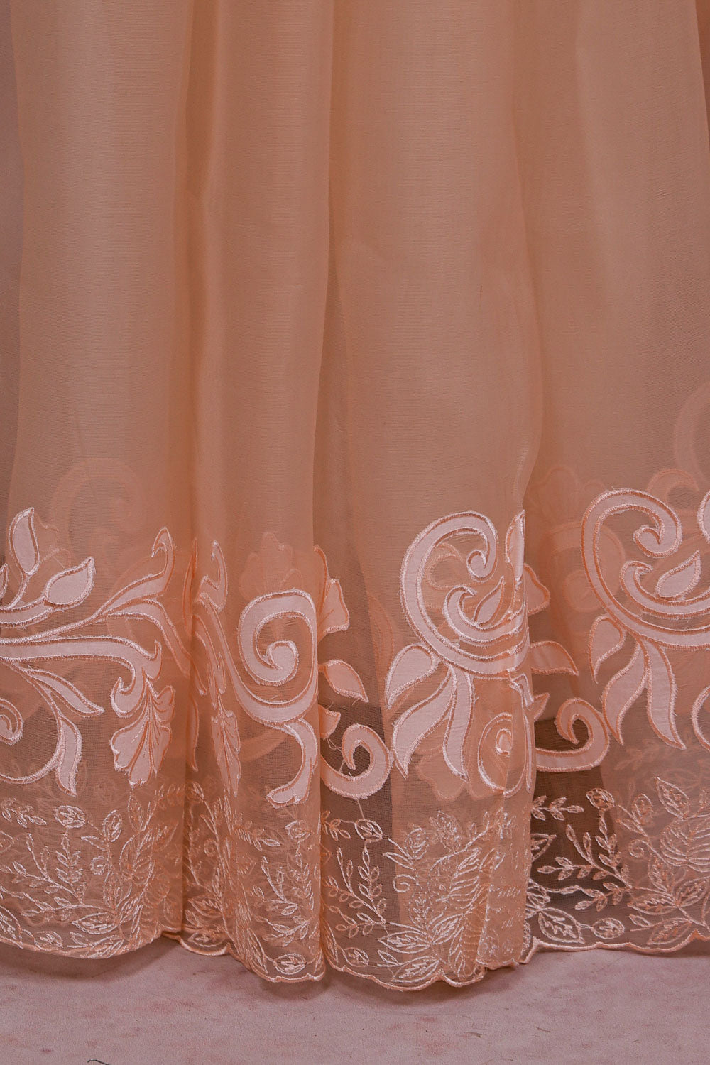 Peach Semi Organza Saree - Seematti