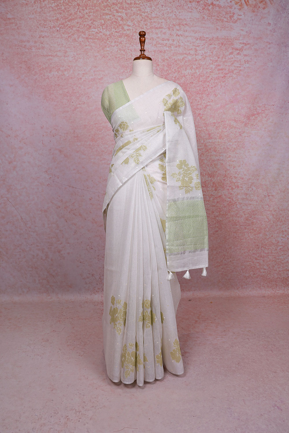 Off White Tissue Kota Saree
