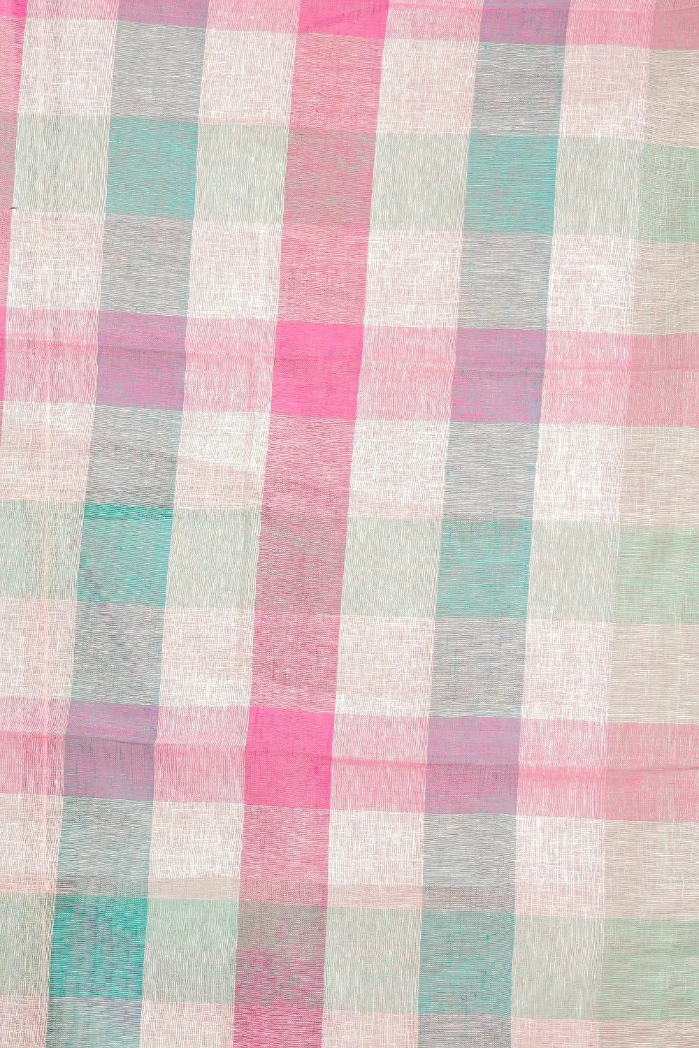 Multi Colours Linen Saree