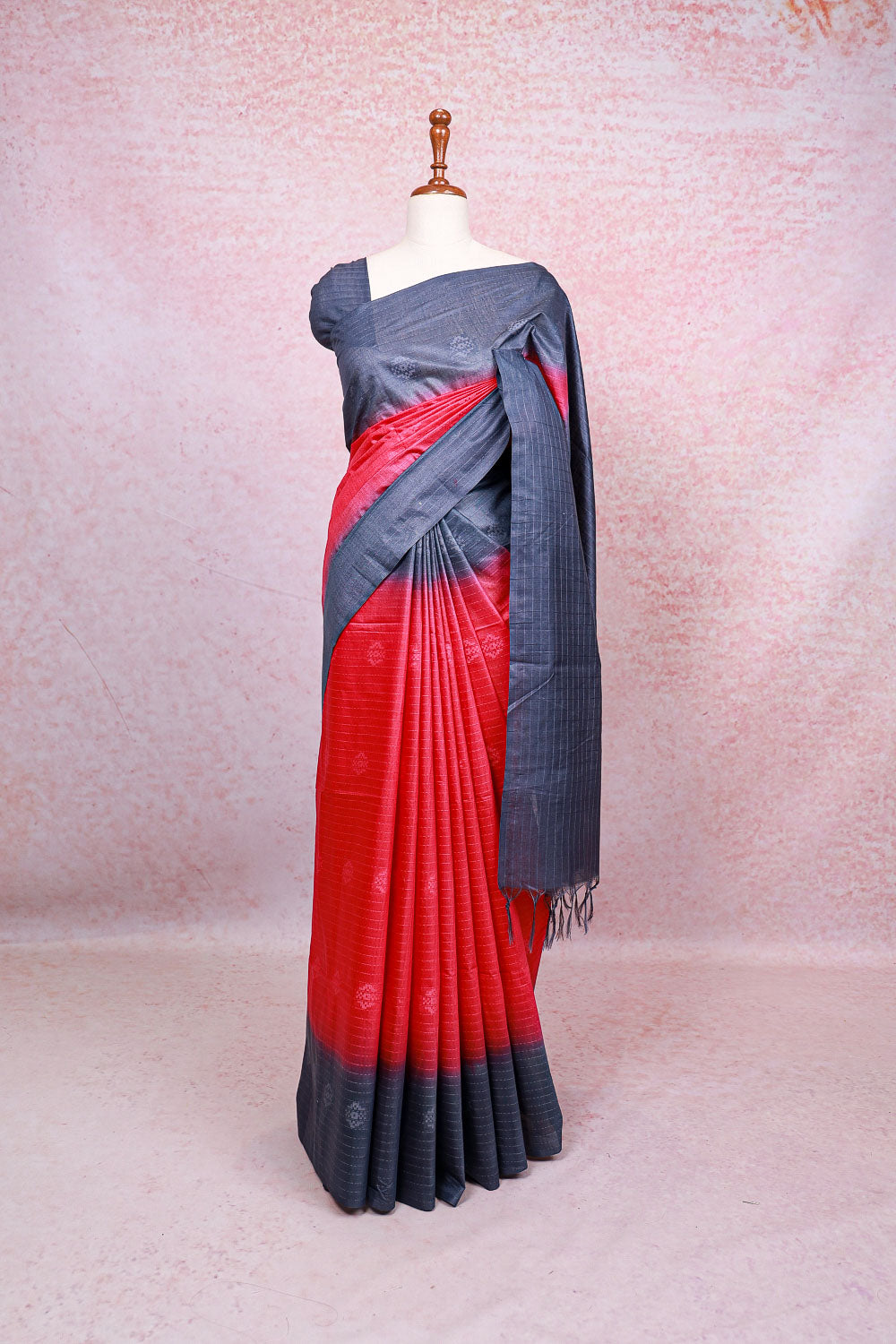 Pink Semi Tussar Saree - Seematti