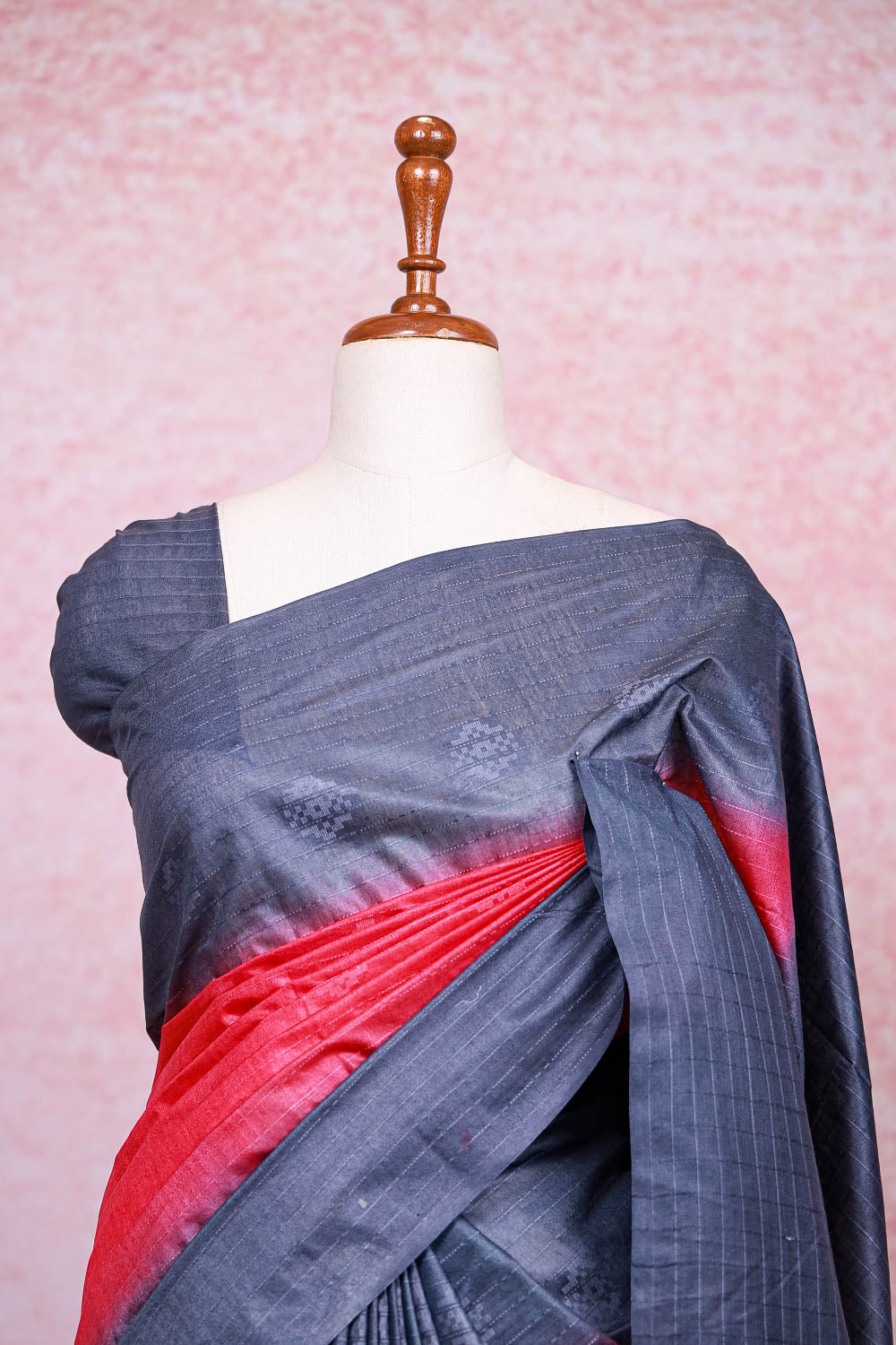 Pink Semi Tussar Saree - Seematti
