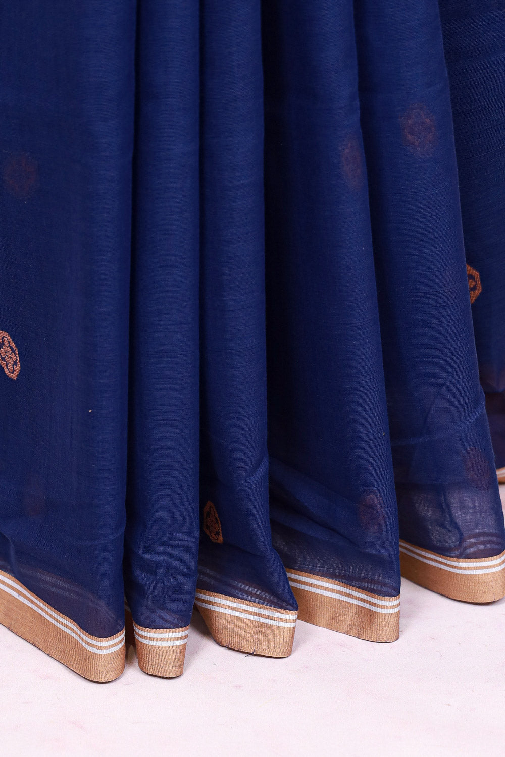 Navy Blue Cotton Saree