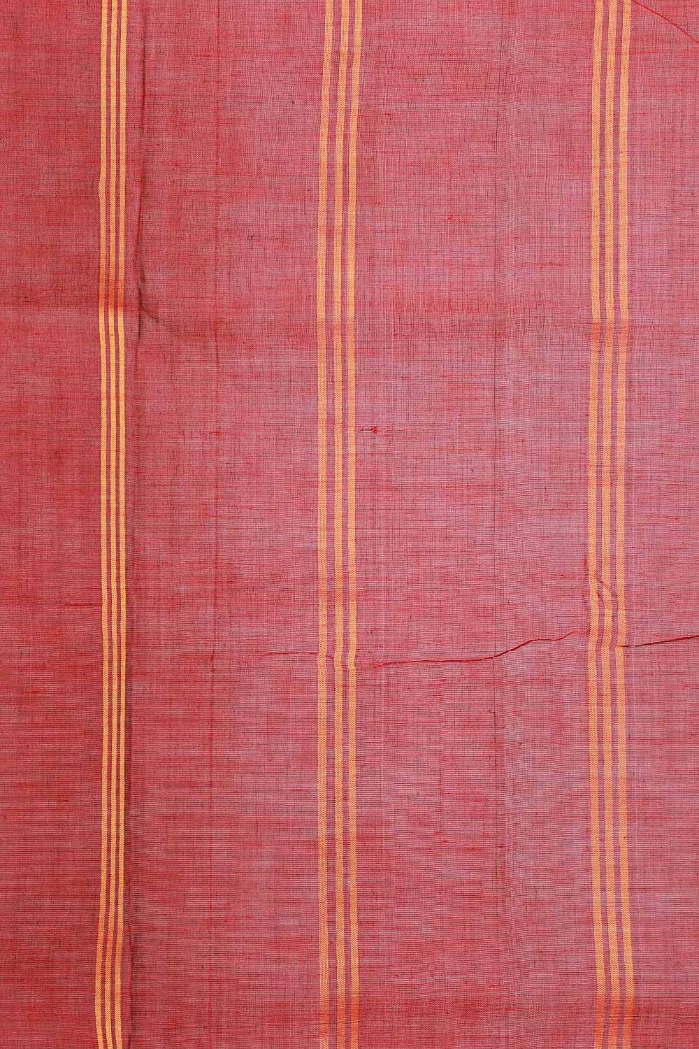 Brick Orange Cotton Saree