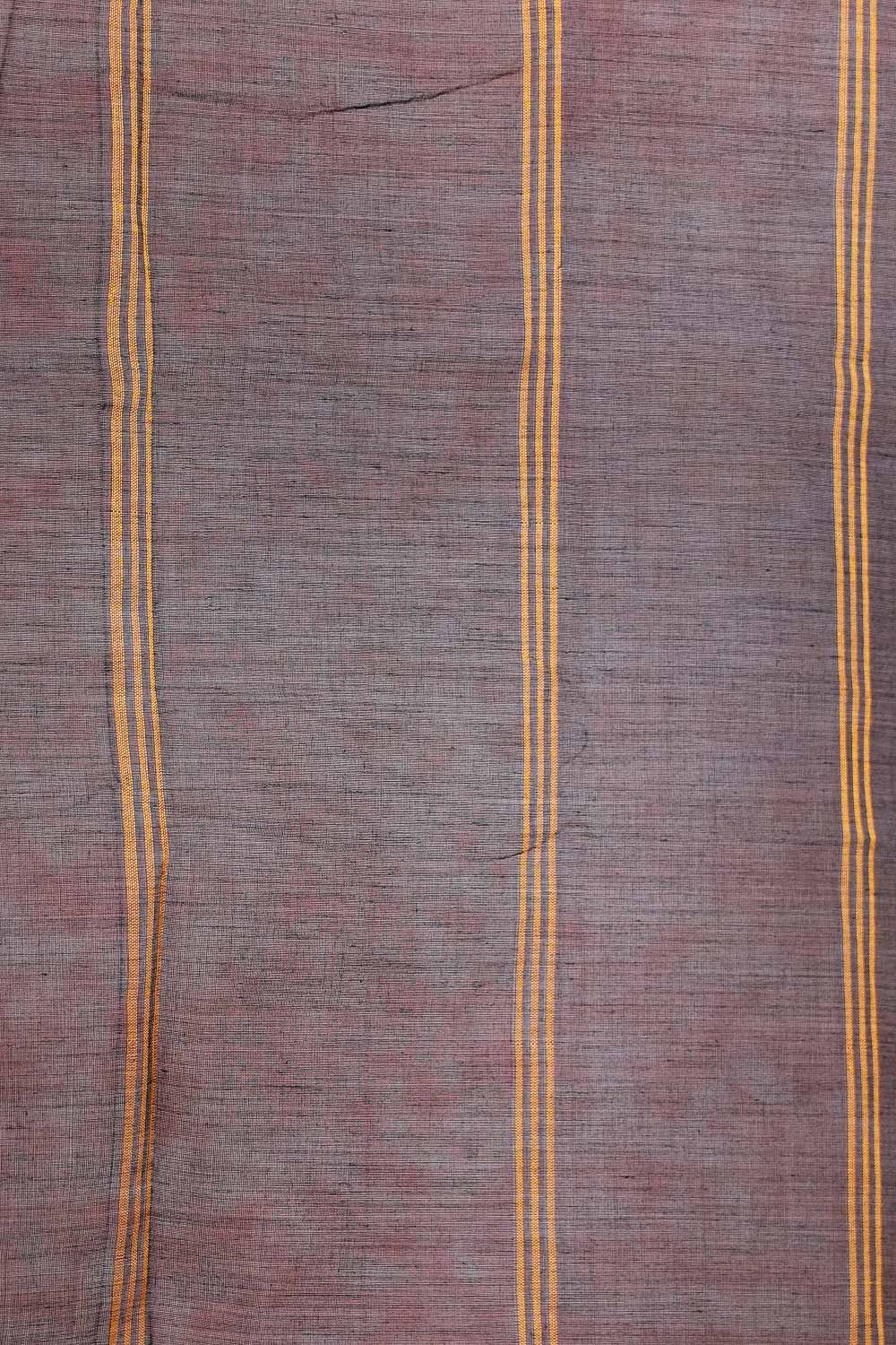 Reddish Maroon Cotton Saree