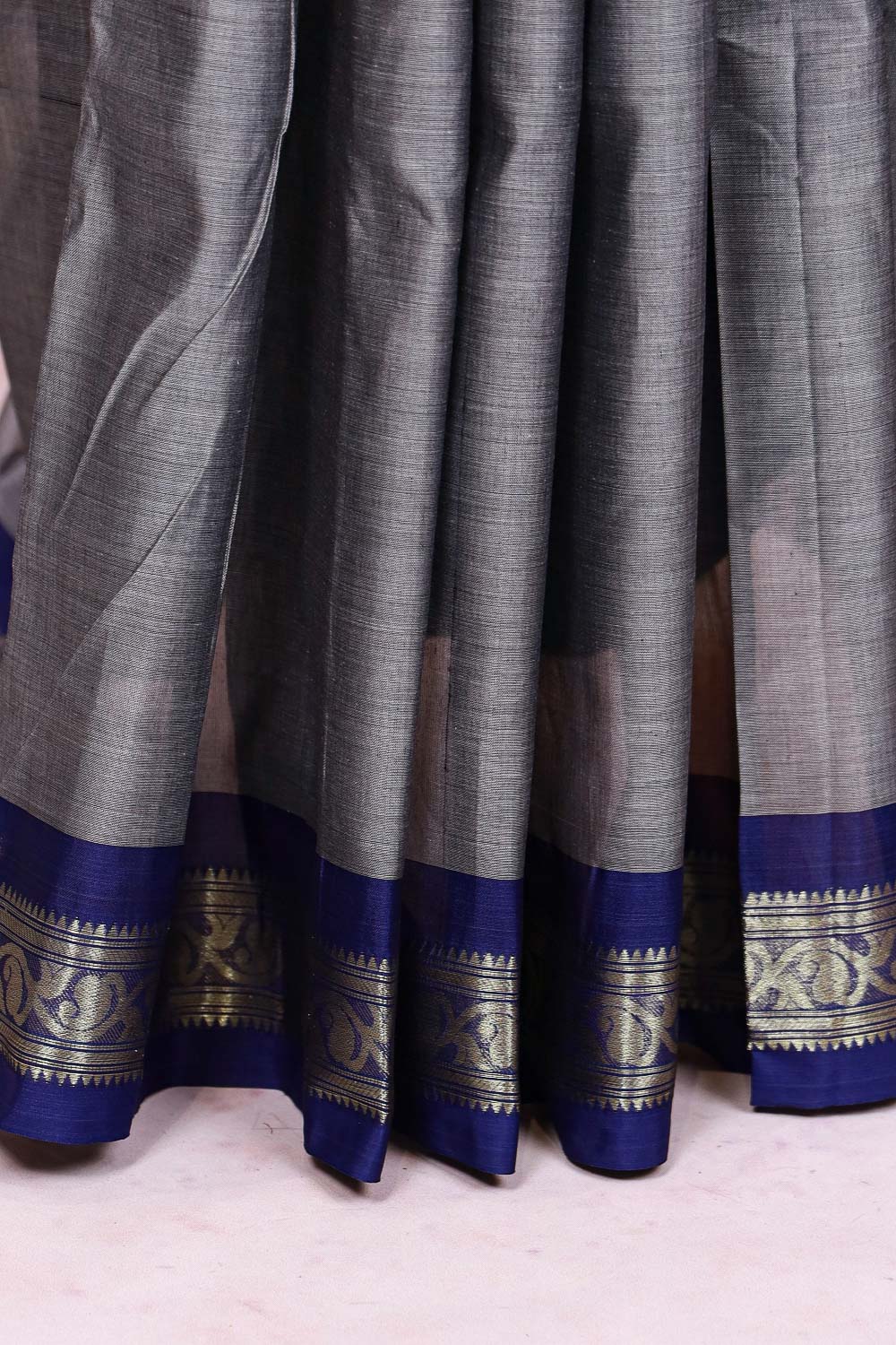 Ash Cotton Saree