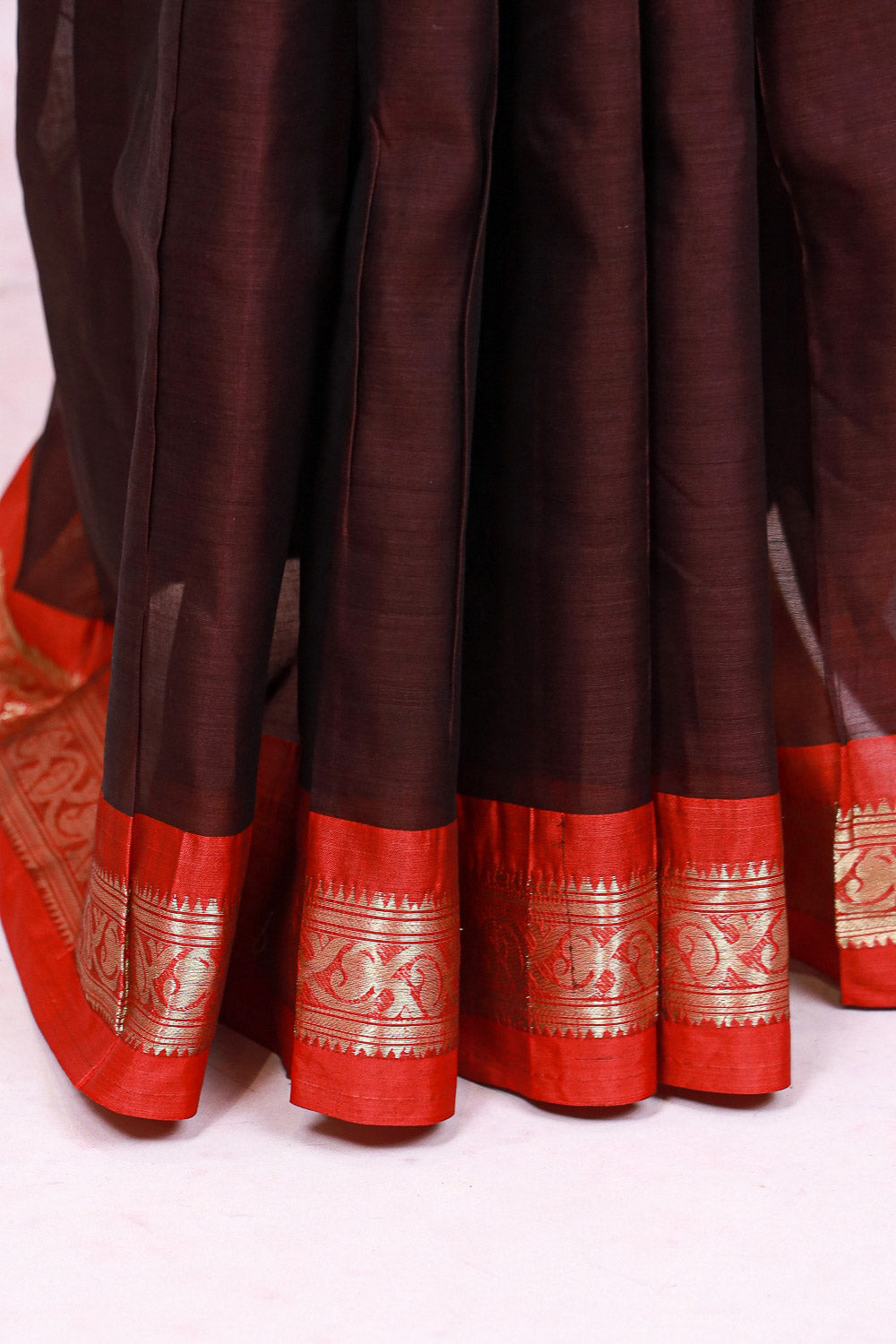 Brown Cotton Saree