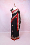Black Cotton Saree - Seematti