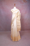 Cream Semi Tussar Saree