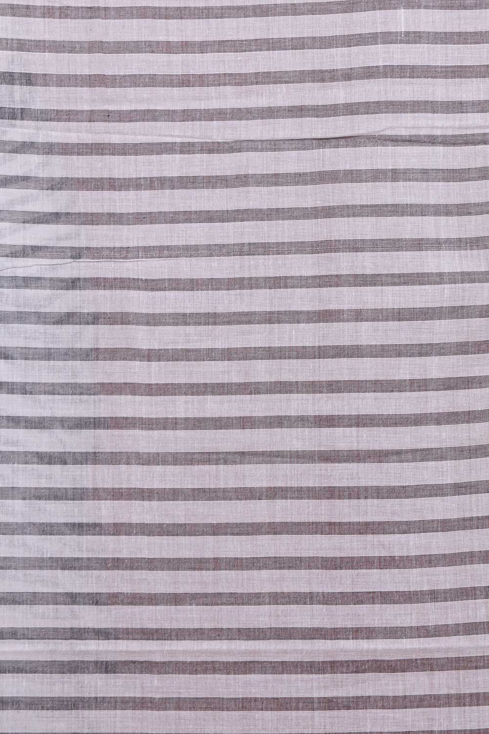 Light Ash Mul Cotton Saree