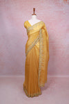 Yellow Crush Organza Saree