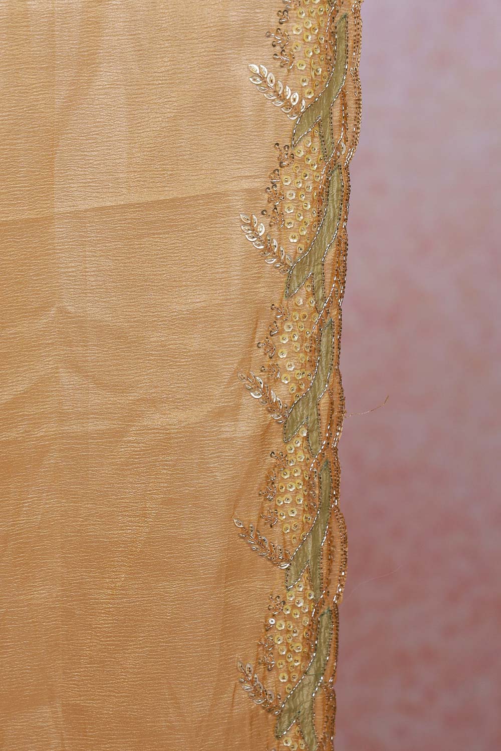 Yellow Crush Organza Saree