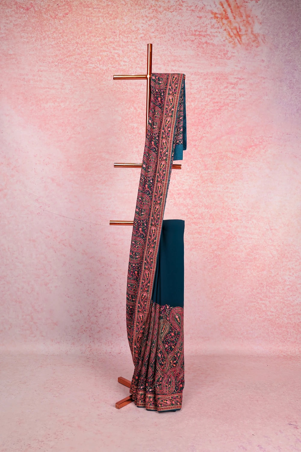 Peacock Blue Georgette Saree