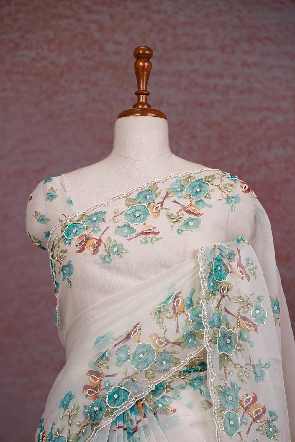 Off White Organza Saree