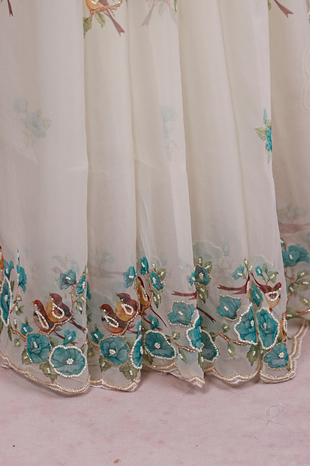 Off White Organza Saree