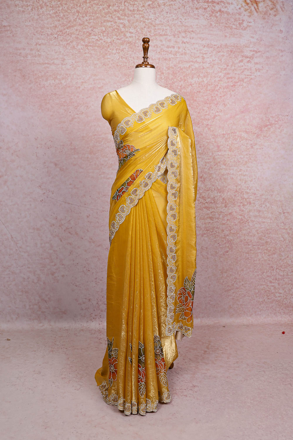 Yellow Organza Saree