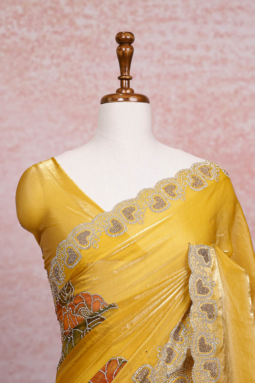 Yellow Organza Saree