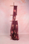 Coffee Brown Glass Organza Saree