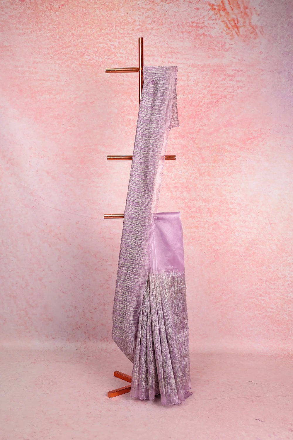 Lavender Glass Organza Saree