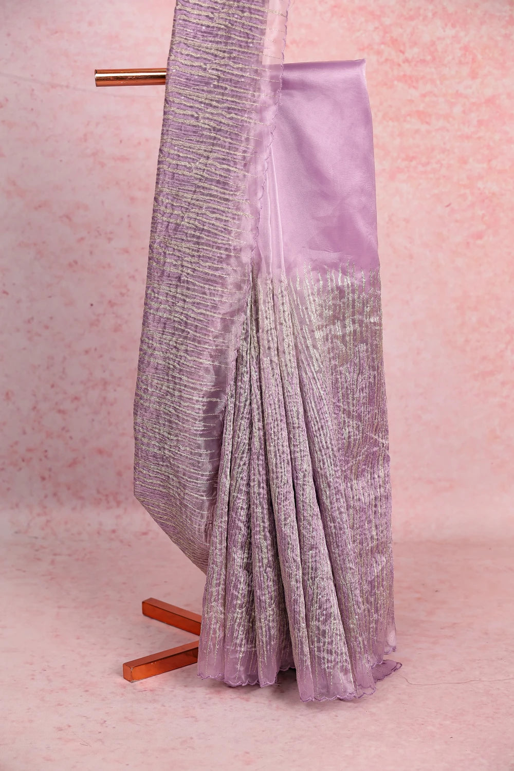 Lavender Glass Organza Saree