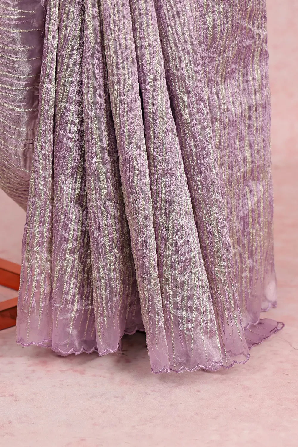 Lavender Glass Organza Saree