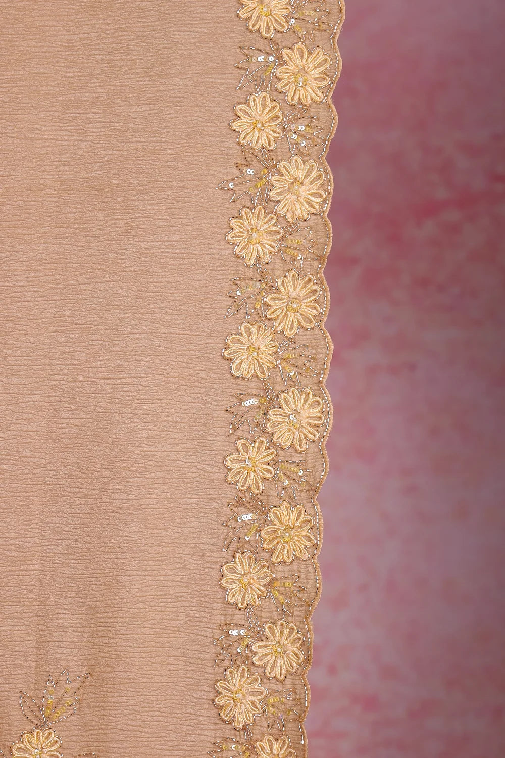 Yellow Crush Organza Saree