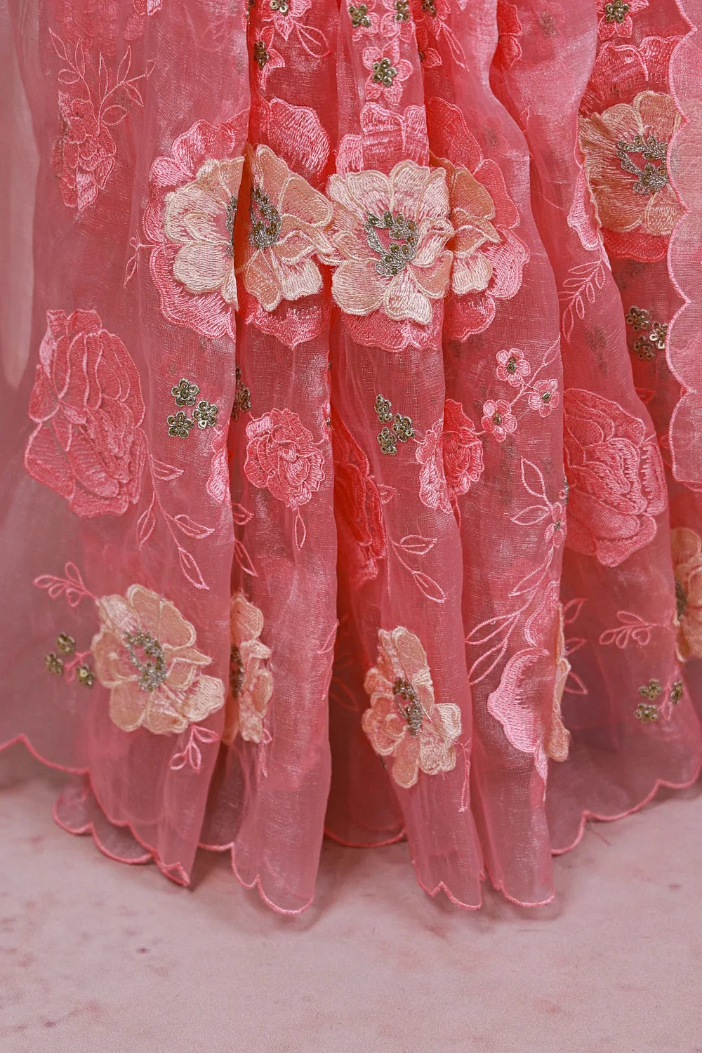 Rose Organza Saree