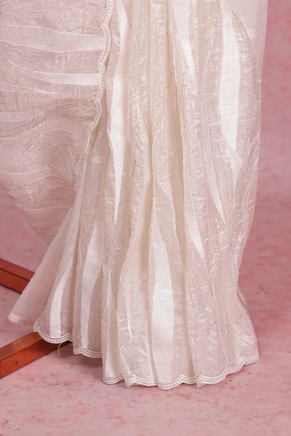 Milk White Organza Saree