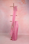 Onion Pink Glass Organza Saree