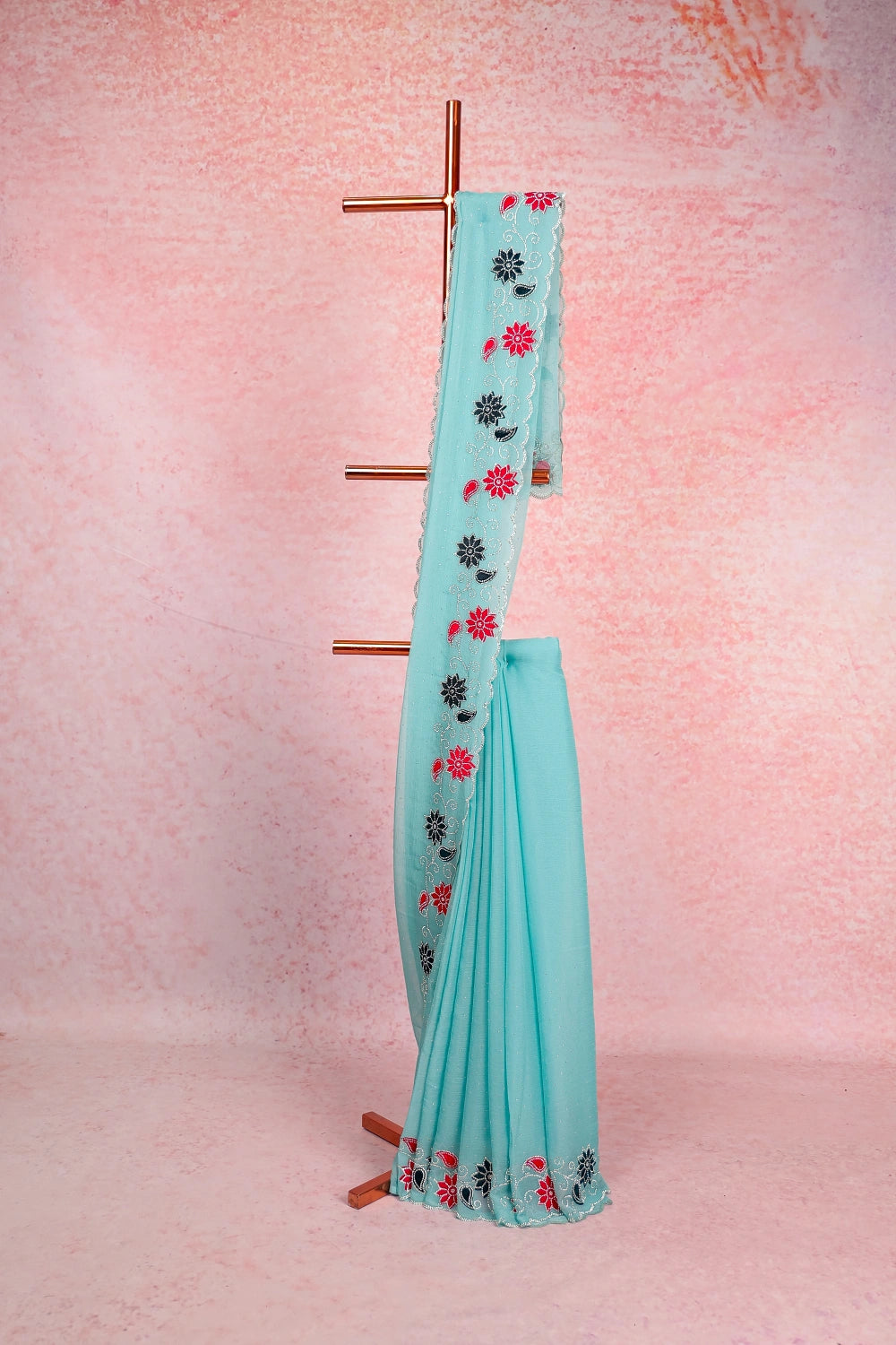 Sea Green Crush Organza Saree