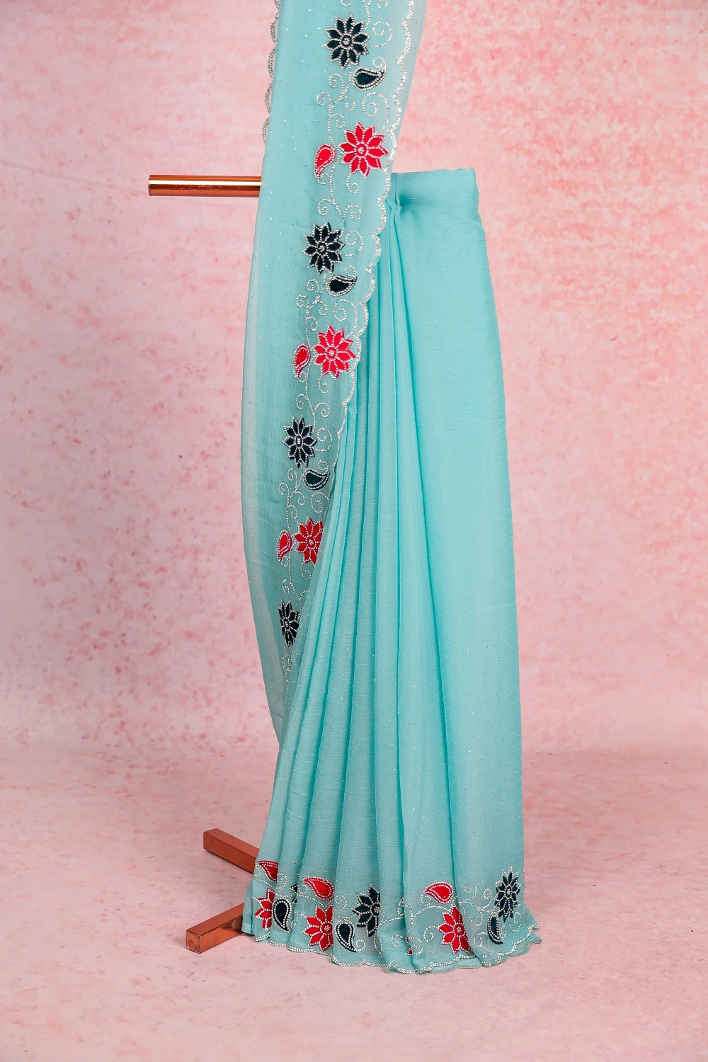 Sea Green Crush Organza Saree