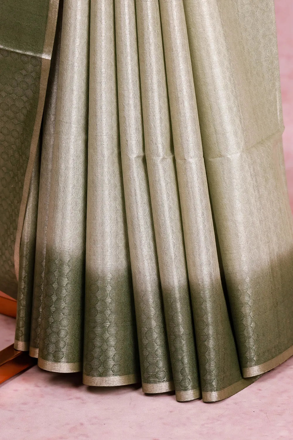 Copper Semi Tussar Saree