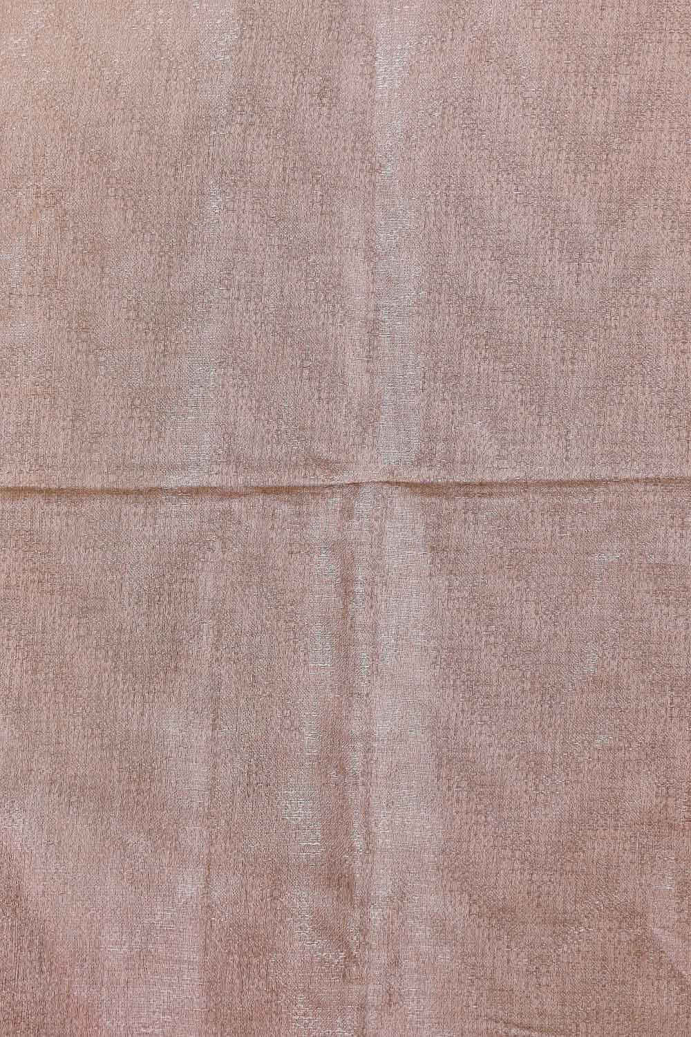 Peach Semi Tussar Saree