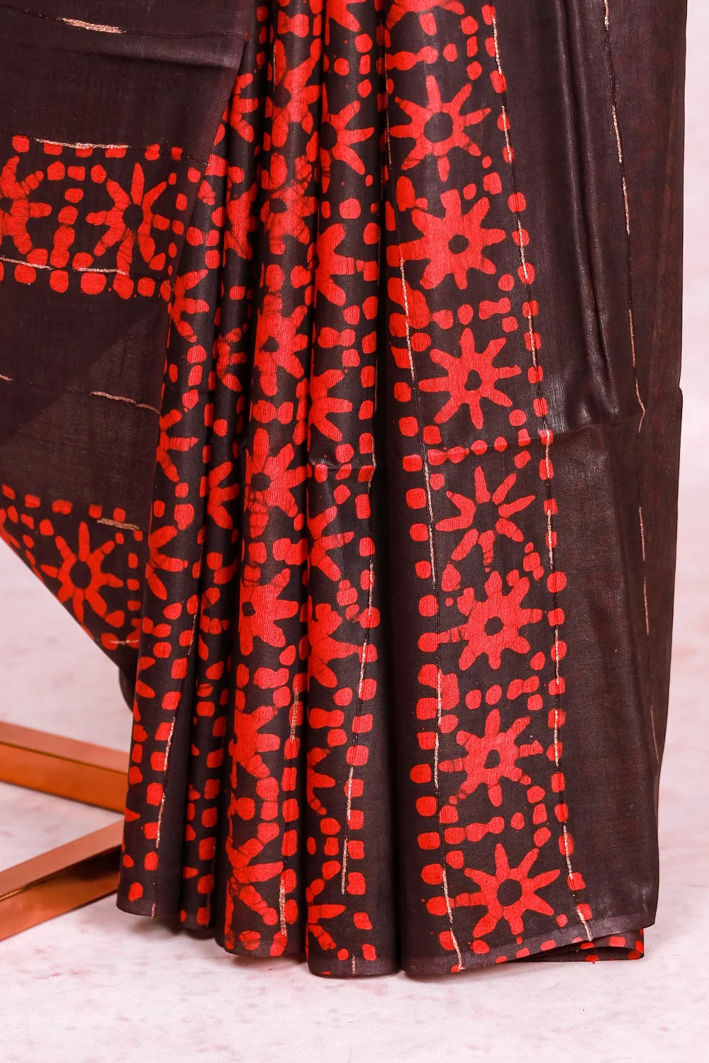 Dark Grape Wine Semi Tussar Saree