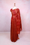 Maroon Semi Tussar Saree
