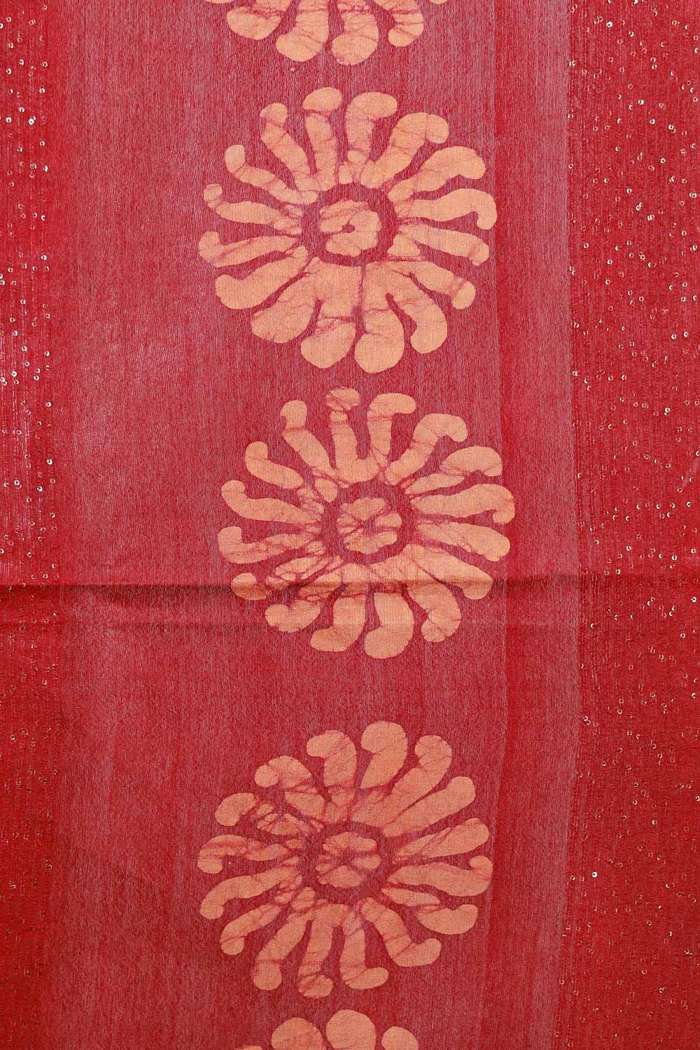 Maroon Semi Tussar Saree - Seematti