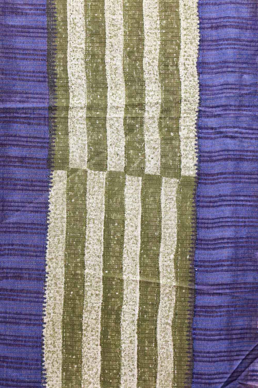 Dark Green Semi Tussar Saree