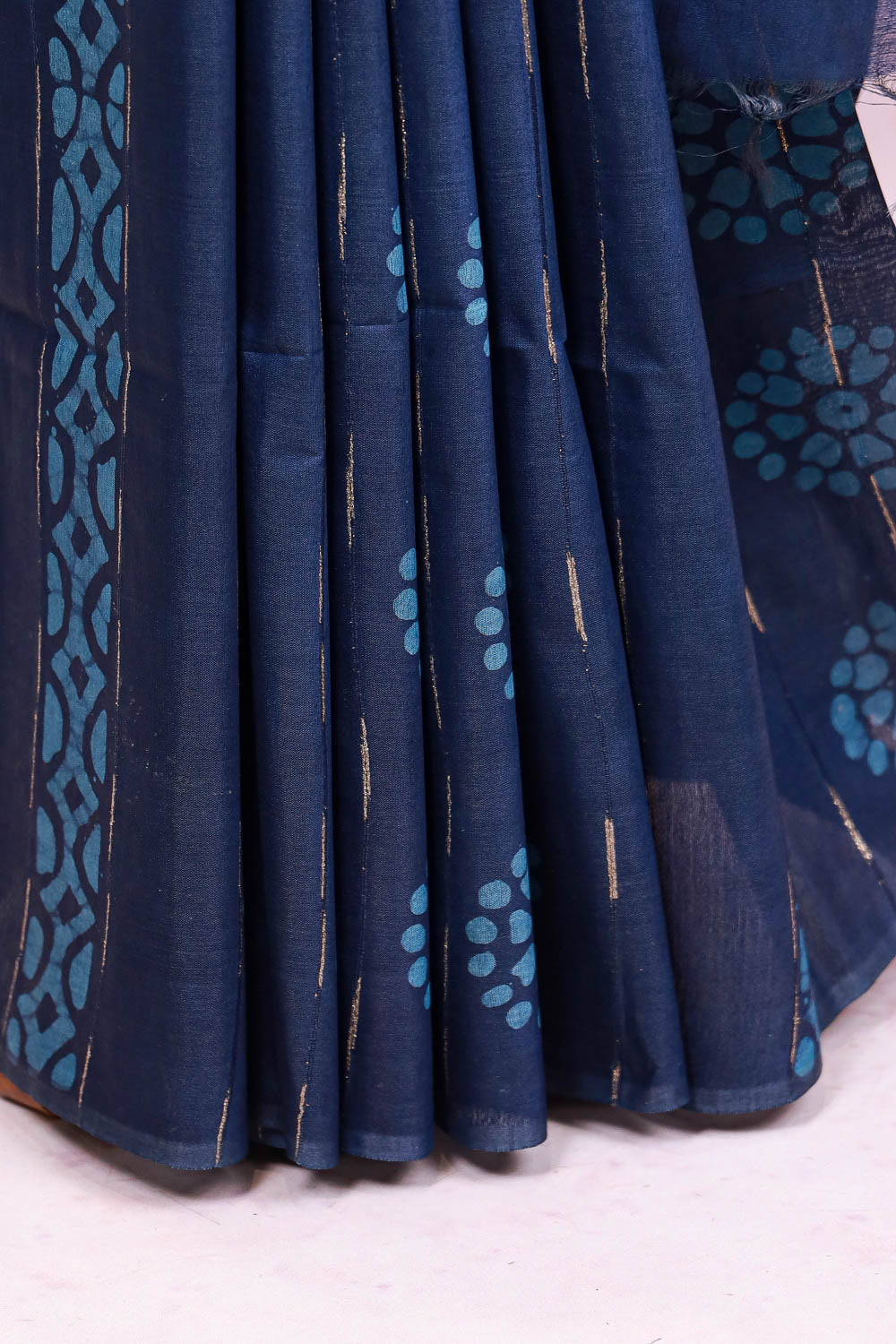 Blue Semi Tussar Saree - Seematti