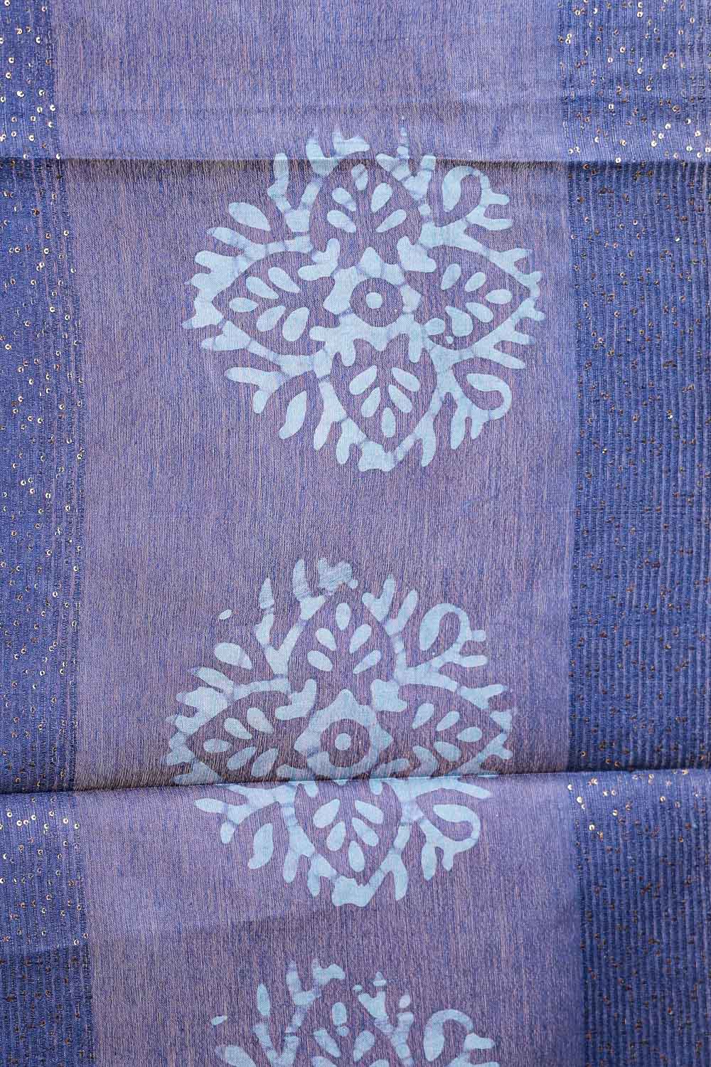 Blue Semi Tussar Saree - Seematti