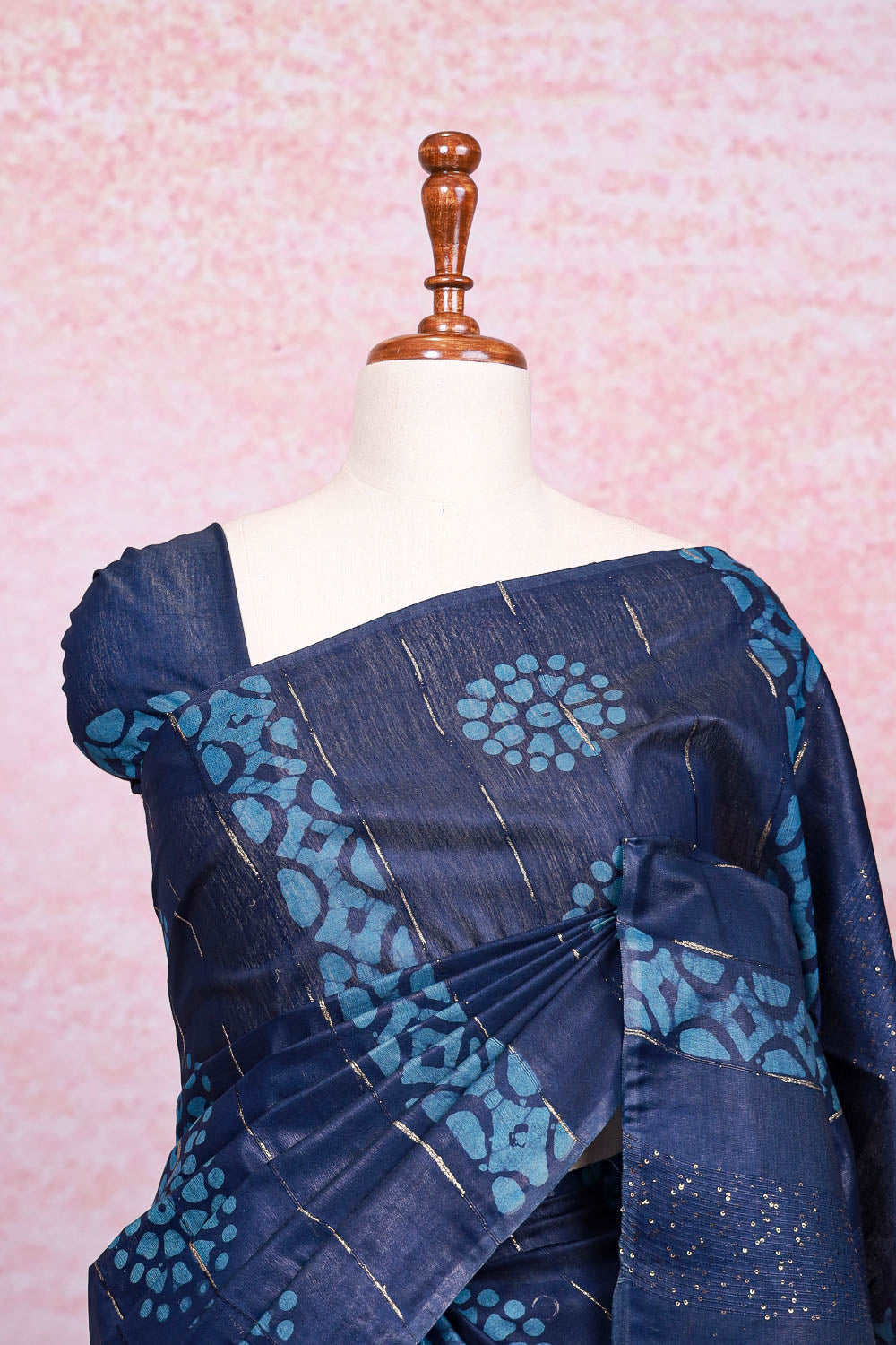 Blue Semi Tussar Saree - Seematti