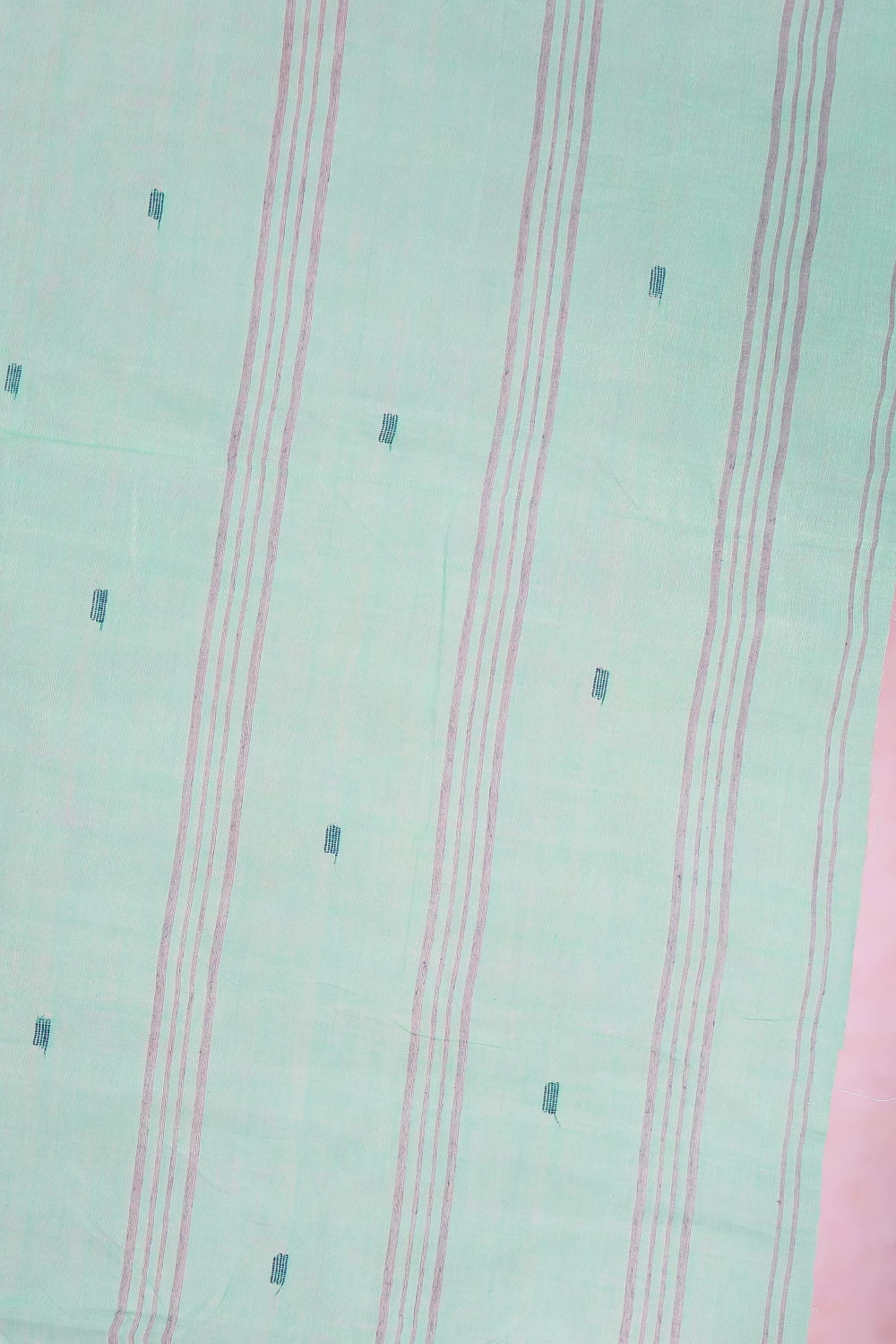 Sapphire Green Cotton Saree