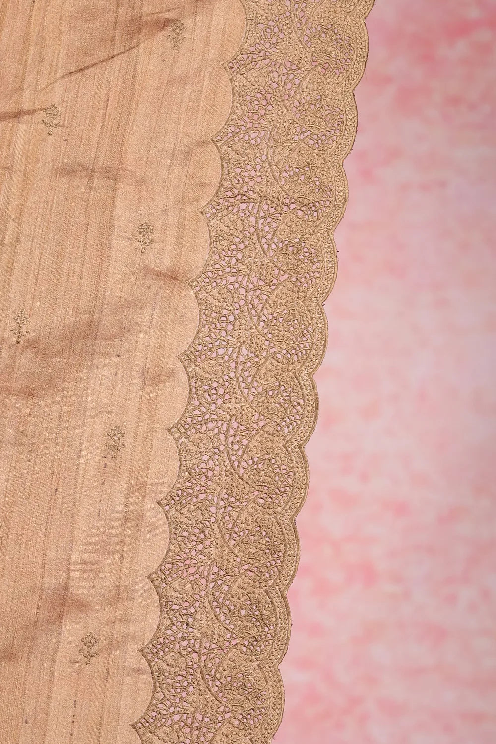 Olive Green Semi Tussar Saree